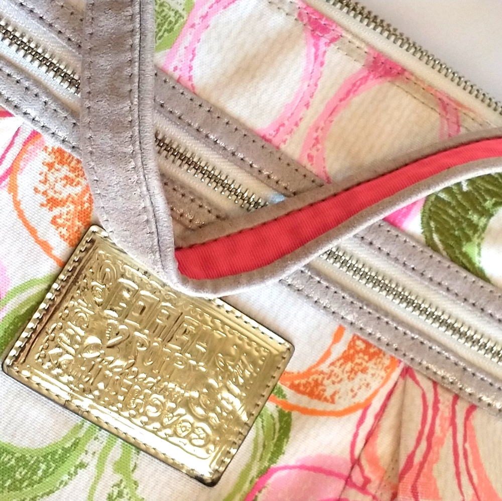 Coach Poppy Scribble Signature Fabric/Leather Bag - Picture 8 of 13
